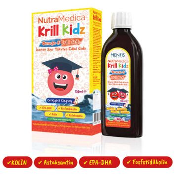 NurtaMedica Krill Kidz Omega 3 Krill Yağı 150 ml Şurup