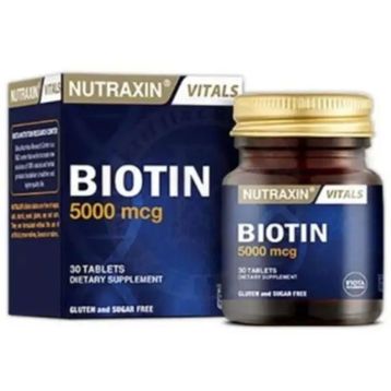 Nutraxin Biotin 5000 mcg İçeren 30 Tablet