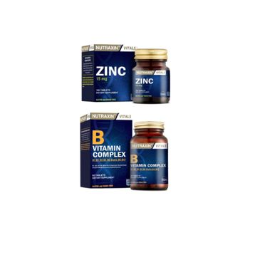 Nutraxin Çinko 15 mg 100 Tablet + B Vitamin Complex 60 Tablet