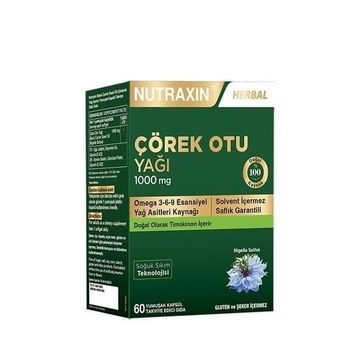 Nutraxin Çörek Otu Yağı 1000 mg 60 Kapsül