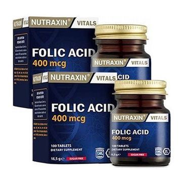 Nutraxin Folic Acid 400 mcg 100 Tablet