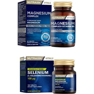 Nutraxin Magnesium Complex Vitamin B6 60 Tablet + Selenium 100 Tablet