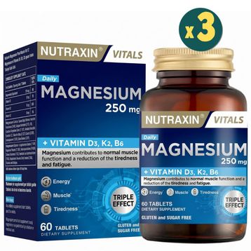 Nutraxin Magnesium Daily 250 mg 3x60 Tablet