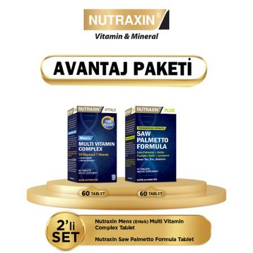 Nutraxin Men's Multi Vitamin Complex 60 Tablet + Saw Palmetto Formula 60 Tablet