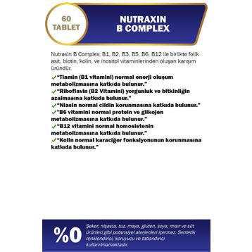 Nutraxin Vitamin B Complex 2x60 Tablet