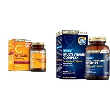 Nutraxin Vitamin C 1000 mcg 30 Tablet + Men's Multi Vitamin Complex 60 Tablet