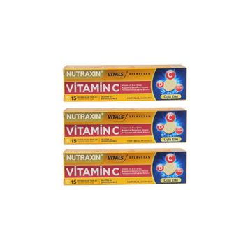 Nutraxin Vitamin C-D-Zinc 15 Efervesan Tablet