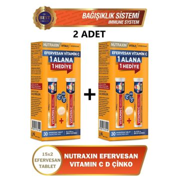 Nutraxin Vitamin C-D-Zinc 4x15 Efervesan Tablet