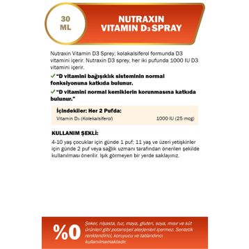Nutraxin Vitamin D3 1000 IU 30 ml Sprey