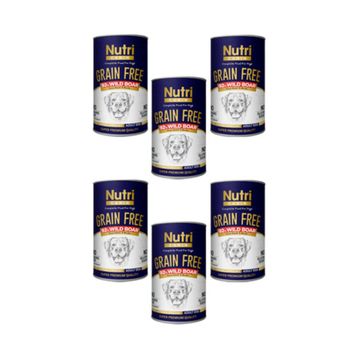 Nutri Canin Domuz Etli Tahılsız 6x400 gr Konserve Yetişkin Köpek Maması