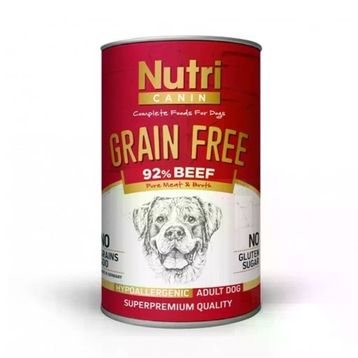 Nutri Canin Tahılsız Biftekli Patatesli 400 gr Yetişkin Köpek Konservesi