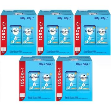 Nutricia Aptamil Pronutra No 4 800+250 gr 5 Adet 1-2 Yaş Devam Sütü