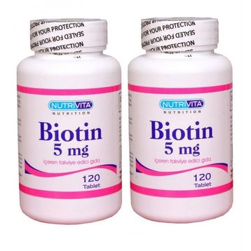 Nutrivita Biotin 5 mg 2x120 Tablet