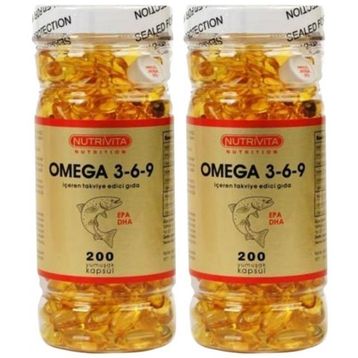 Nutrivita Omega 3-6-9 2x200 Kapsül Balık Yağı