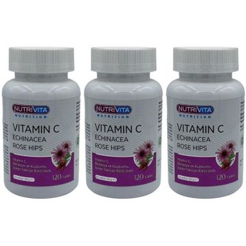 Nutrivita Vitamin C Ekinezya Kuşburnu 3x120 Tablet