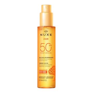 Nuxe Sun Huile Solaire SPF50 150 ml Bronzlaştırıcı Yüz ve Vücut Yağı