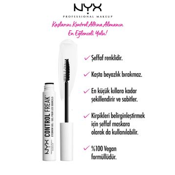 Nyx Professional Makeup Control Freak Clear Kaş Sabitleme Jeli