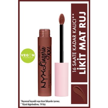 Nyx Professional Makeup Lip Lingerie XXL Liquid Lipstick Low Cut Likit Ruj