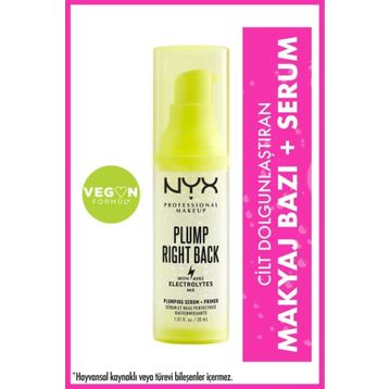 Nyx Professional Makeup Plump Right Back Makyaj Bazı+Serum