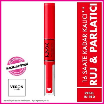 Nyx Professional Makeup Shine Loud Pro Lip Gloss Rebel in Red Dudak Parlatıcısı