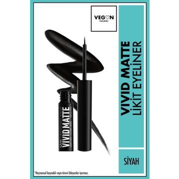 Nyx Professional Makeup Vivid Matte Siyah Likit Eyeliner