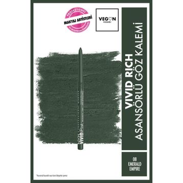 Nyx Professional Makeup Vivid Rich 08 Emerald Empire Asansörlü Göz Kalemi