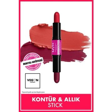 Nyx Professional Makeup Wonder Stick Çift Taraflı Stick Bright Amber and Fuschia Krem Allık