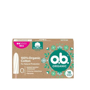 O.B 16'lı Organic Coton Mini Tampon