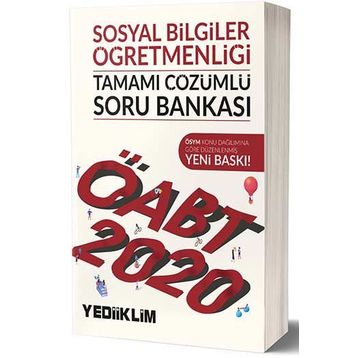 ÖABT Sosyal Bilgiler Öğretmenliği Tamamı Çözümlü Soru Bankası Yediiklim Yayınları
