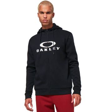 Oakley Bark 2.0 Full Zip Black White Erkek Sweatshirt