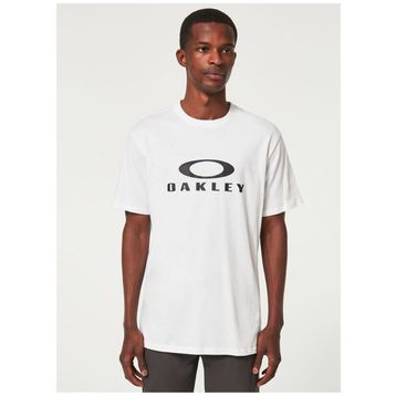 Oakley FOA402167 O BARK 2.0 Bisiklet Yaka Baskılı Beyaz - Siyah Erkek T-shirt