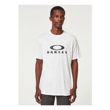 Oakley FOA402167 O BARK 2.0 Bisiklet Yaka Baskılı Beyaz - Siyah Erkek T-shirt