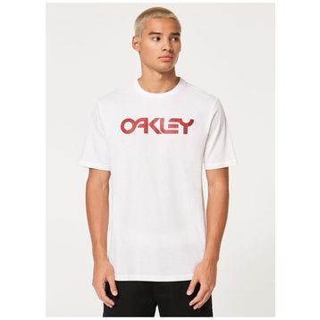 Oakley FOA404011 MARK II TEE 2.0 Bisiklet Yaka Baskılı Beyaz Siyah Erkek T-shirt