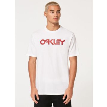 Oakley FOA404011 MARK II TEE 2.0 Bisiklet Yaka Baskılı Beyaz Siyah Erkek T-shirt