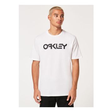 Oakley FOA404011 MARK II TEE 2.0 Bisiklet Yaka Baskılı Beyaz Siyah Erkek T-shirt