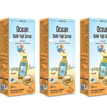 Ocean Balık Yağı Portakal Aromalı 150 ml Şurup