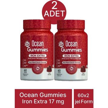 Ocean Gummies Iron Extra 2x60 Çiğnenebilir Tablet