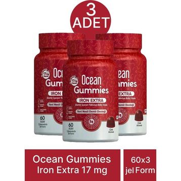 Ocean Gummies Iron Extra 3x60 Çiğnenebilir Tablet