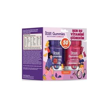 Ocean Gummies Multivitamin 60 + Gummies Sambucus 60 Çiğnenebilir Tablet