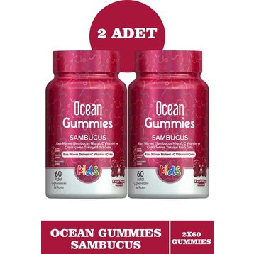 Ocean Gummies Sambucus Kids 2x60 Çiğnenebilir Tablet