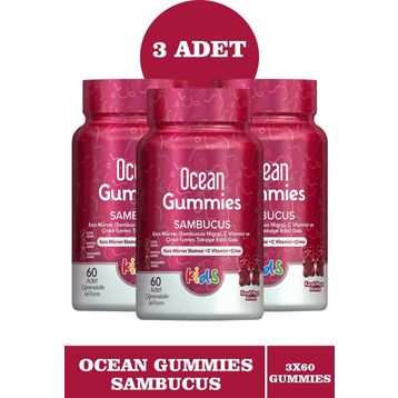 Ocean Gummies Sambucus Kids 3x60 Çiğnenebilir Tablet