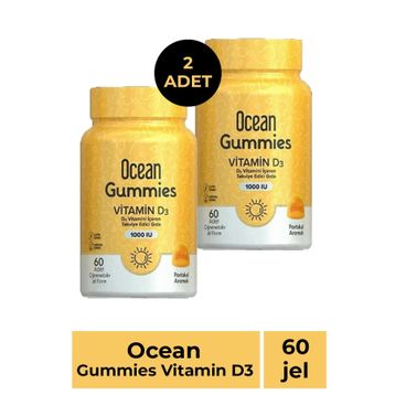 Ocean Gummies Vitamin D3 1000 IU 2x60 Çiğnenebilir Jel Form