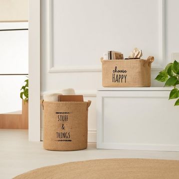 Ocean Home 2'li Jüt Sepet Set