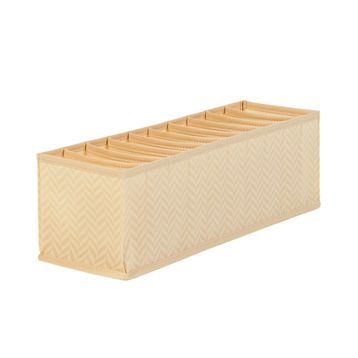 Ocean Home Textile 11x41.5x12 cm 10 Bölmeli Bej Balıksırtı Çekmece Düzenleyici