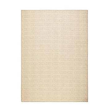 Ocean Home Textile 120x180 cm Ekru Renk Karo Desenli Jüt Halı Kilim