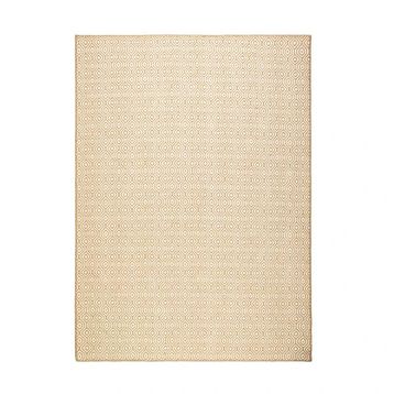 Ocean Home Textile 120x180 cm Ekru Renk Karo Desenli Jüt Halı Kilim