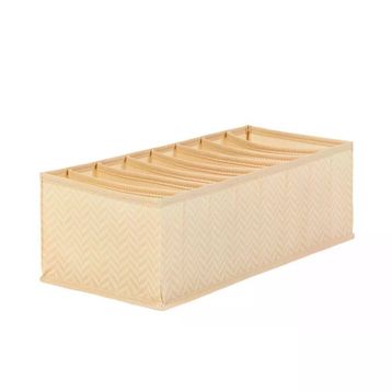 Ocean Home Textile 17x41.5x12 cm 8 Bölmeli Bej Balıksırtı Çekmece Duzenleyici