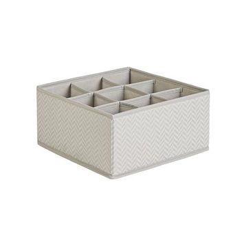 Ocean Home Textile 28x28x13 cm 9 Bölmeli Petek Gri Balıksırtı Çekmece İçi Düzenleyici Kutu