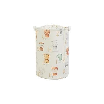 Ocean Home Textile 36x48 cm Çocuk Odası Ağzı Büzgülü Sevimli Hayvanlar Oyuncak Sepeti