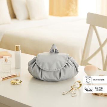 Ocean Home Textile 50 cm Fonksiyonel Su İtici Leke Tutmaz Kumaş Düzenleyici Seyahat Tipi Makyaj Çantası